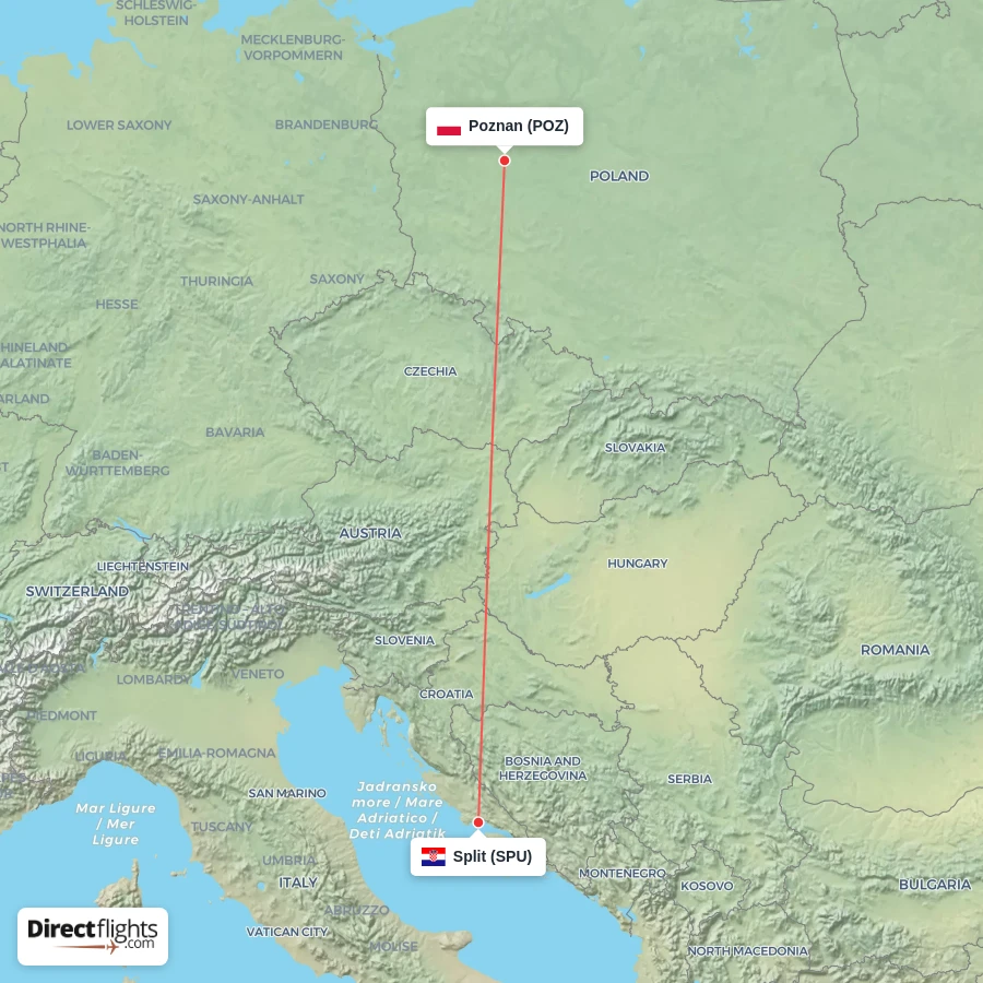 POZ - SPU route map