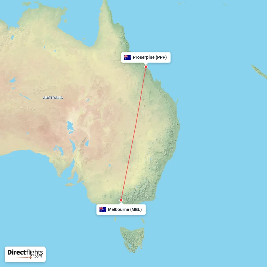 PPP - MEL route map