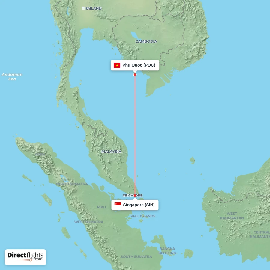 PQC - SIN route map