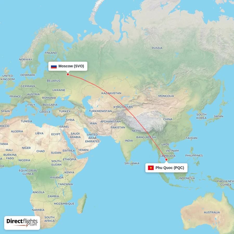 PQC - SVO route map