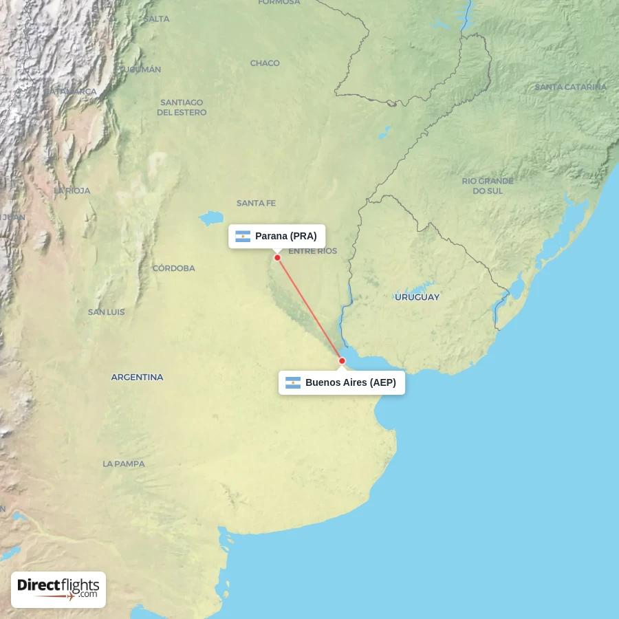 PRA - AEP route map