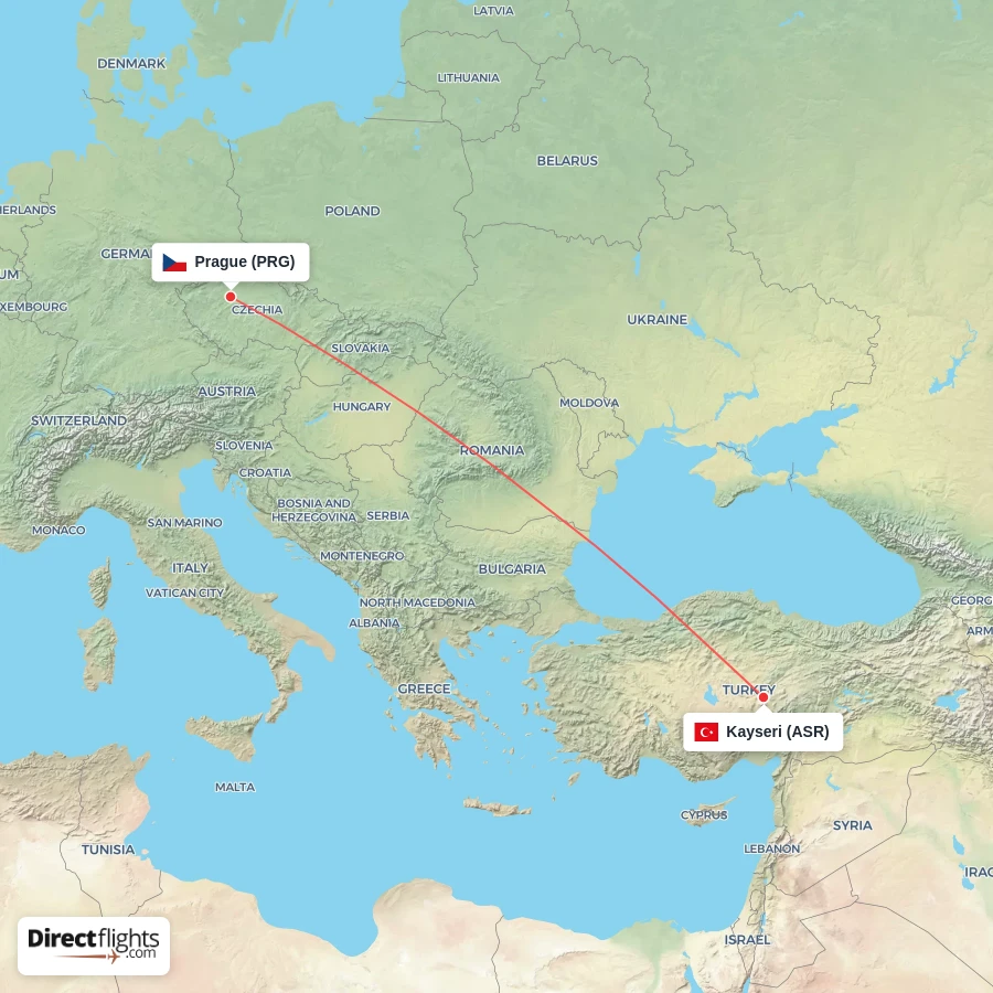 PRG - ASR route map