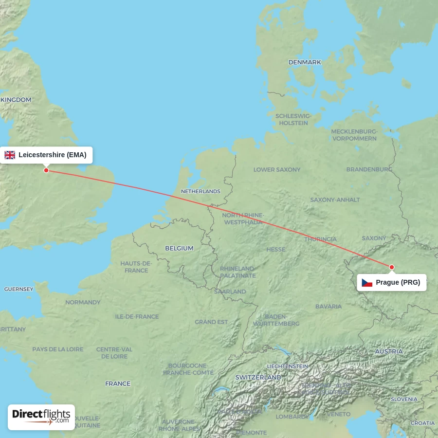 PRG - EMA route map