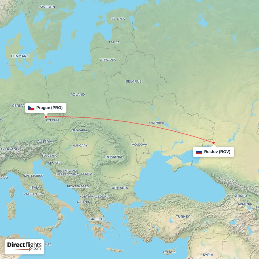 PRG - ROV route map