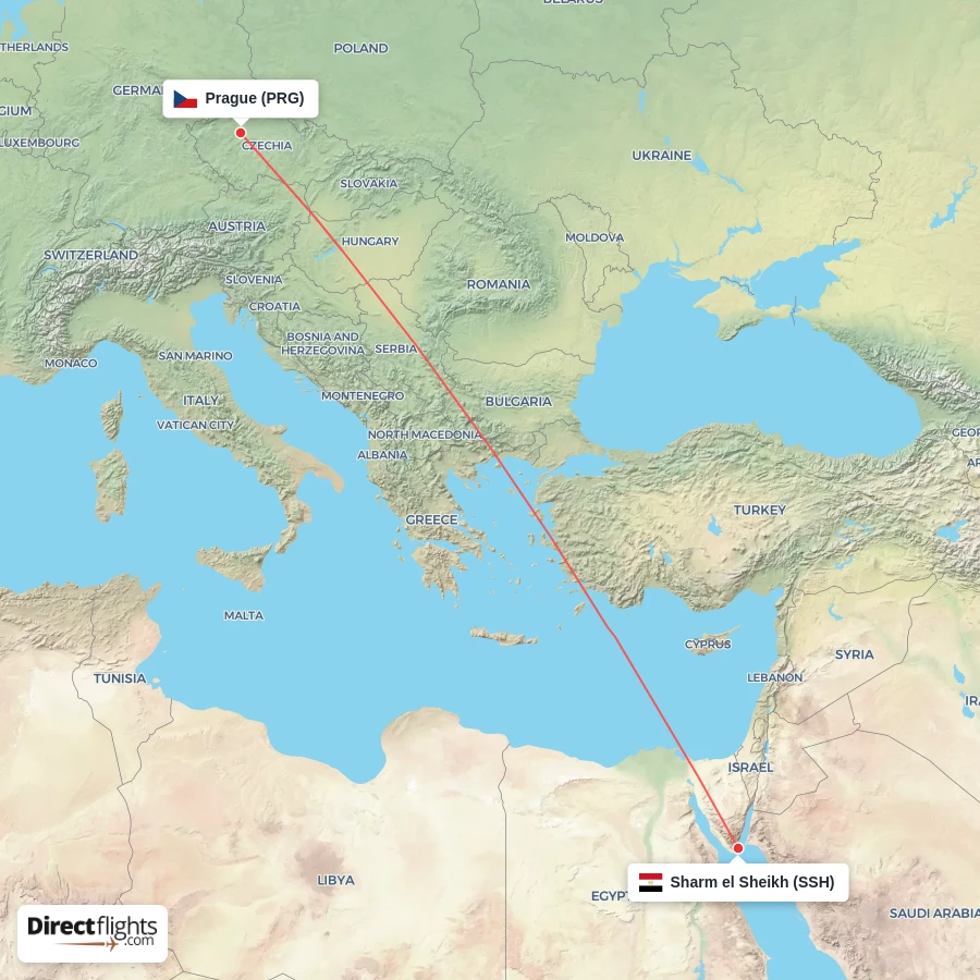 PRG - SSH route map