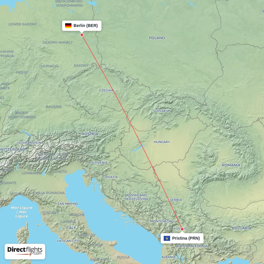 PRN - BER route map