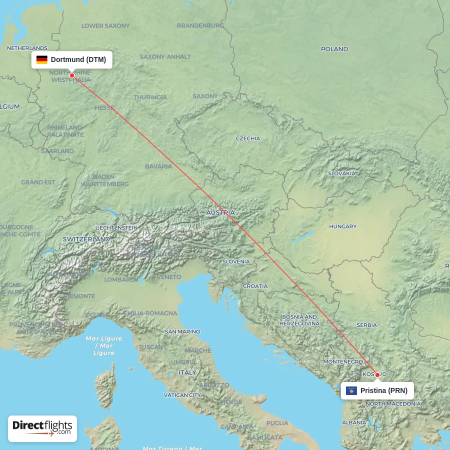 PRN - DTM route map
