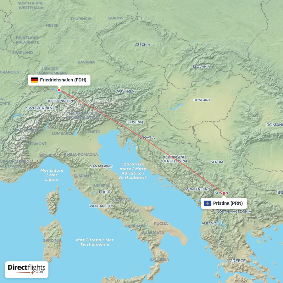 PRN - FDH route map