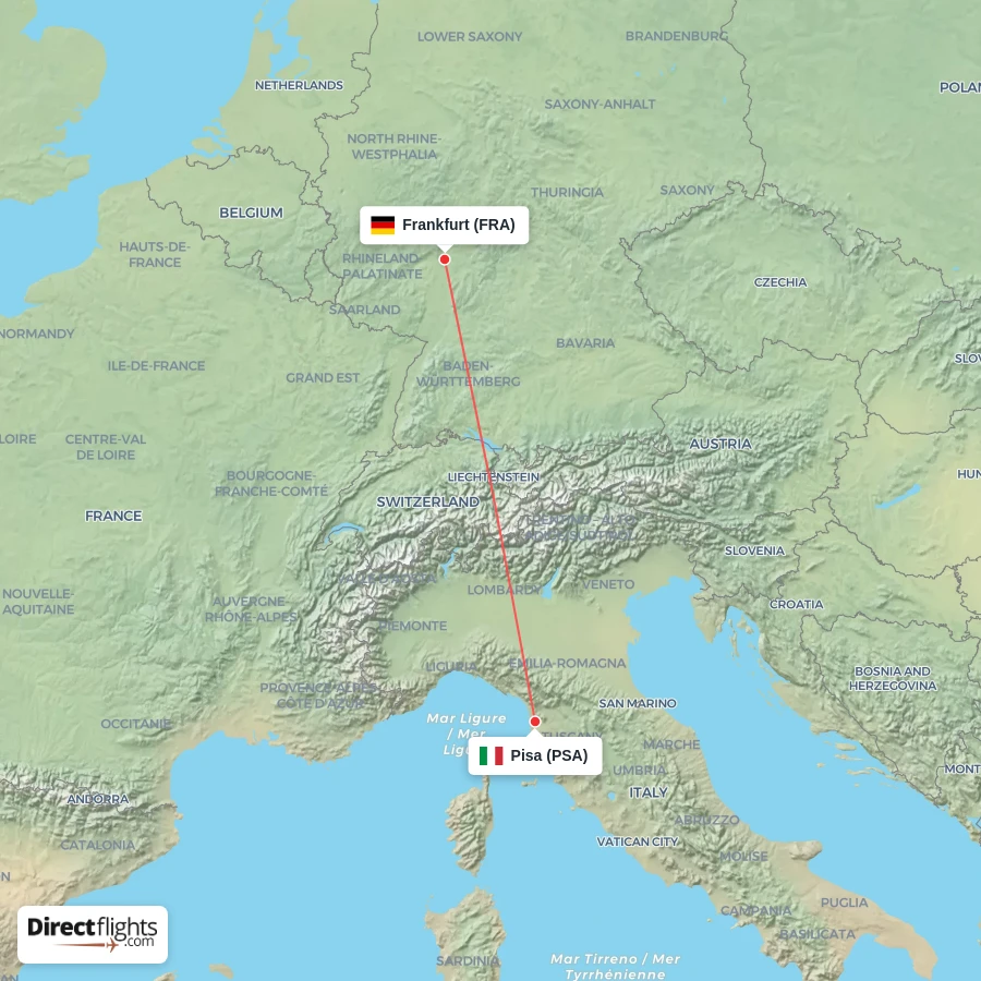 PSA - FRA route map