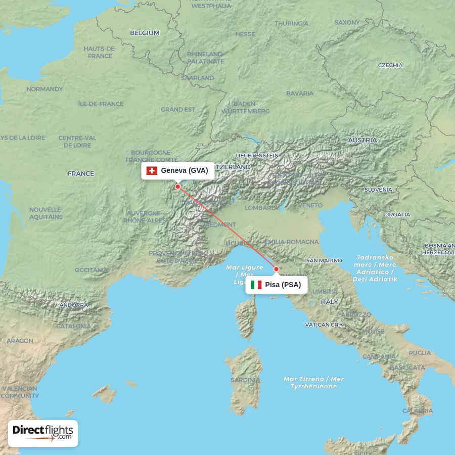PSA - GVA route map