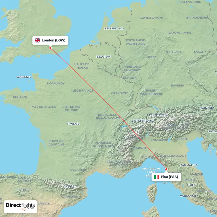 PSA - LGW route map