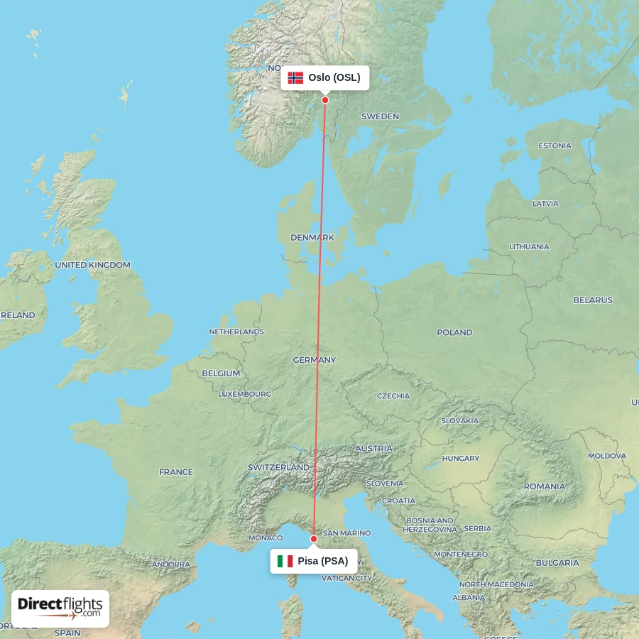 PSA - OSL route map