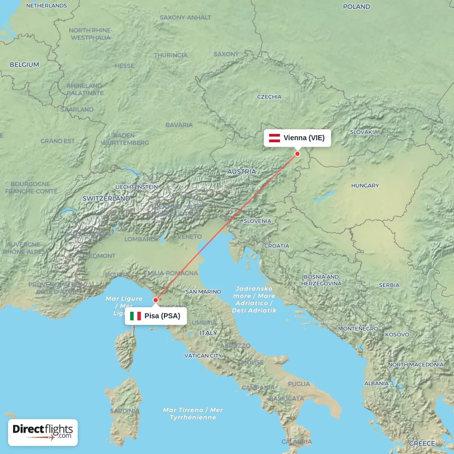 PSA - VIE route map