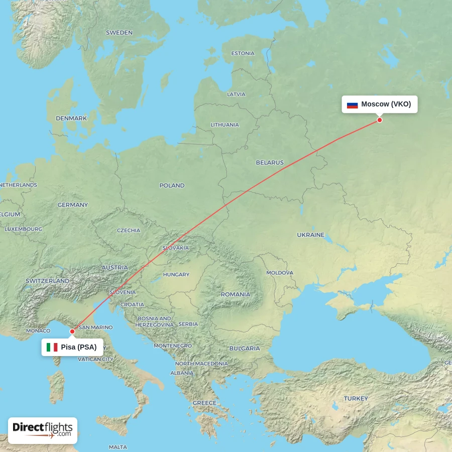 PSA - VKO route map