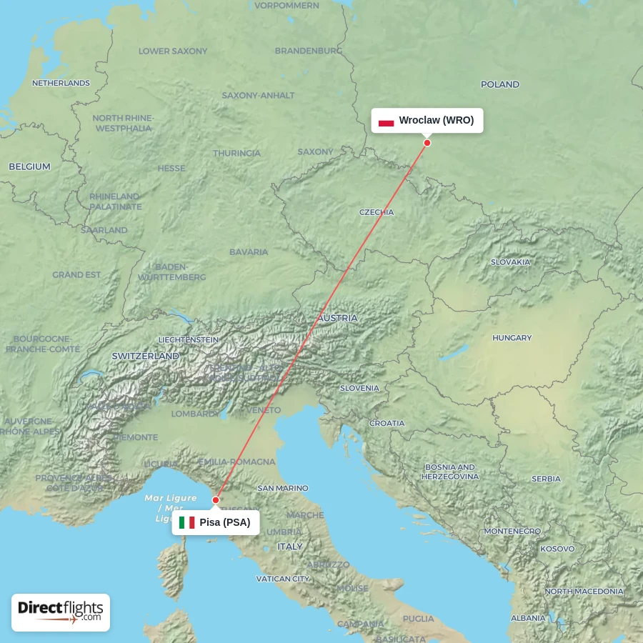 PSA - WRO route map