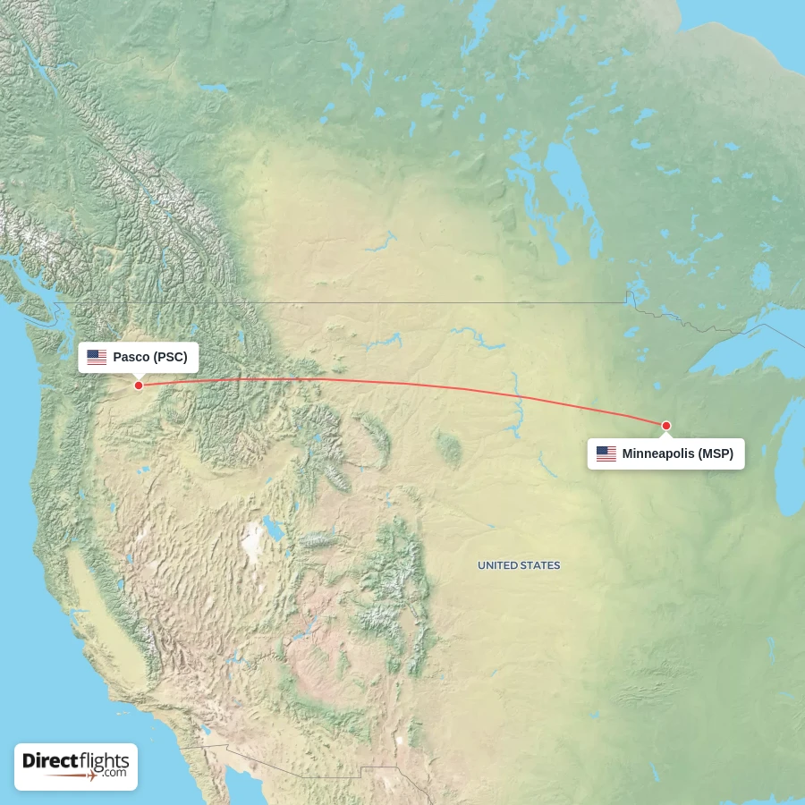 PSC - MSP route map