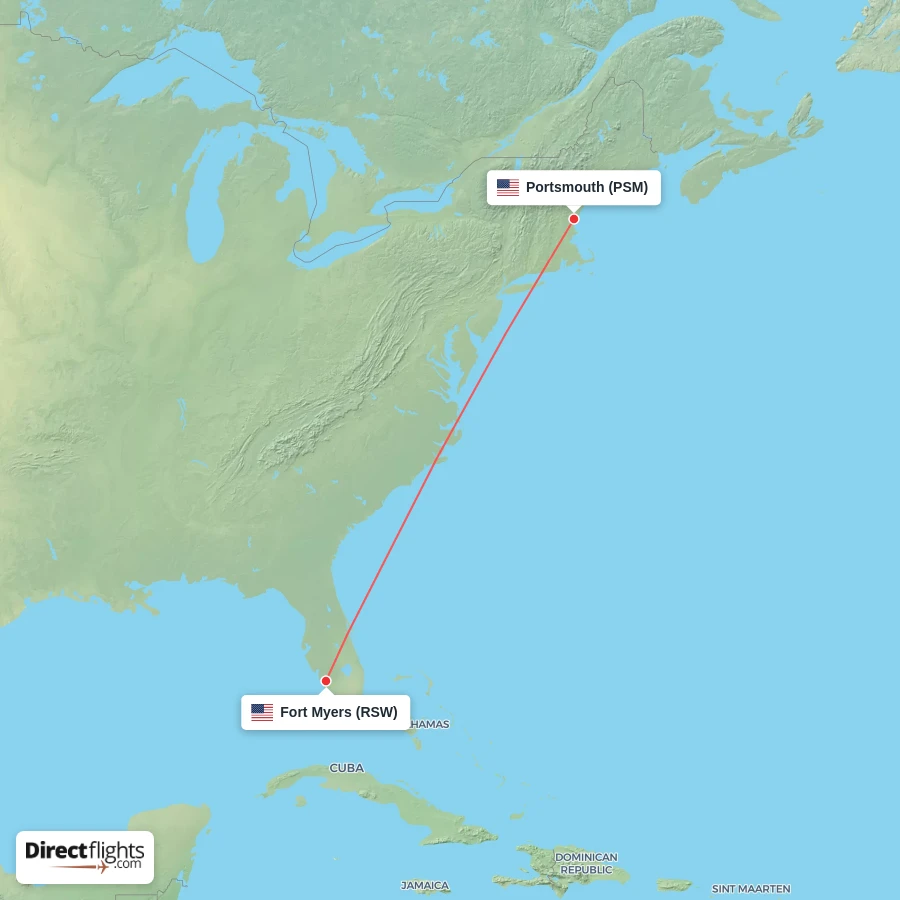 PSM - RSW route map