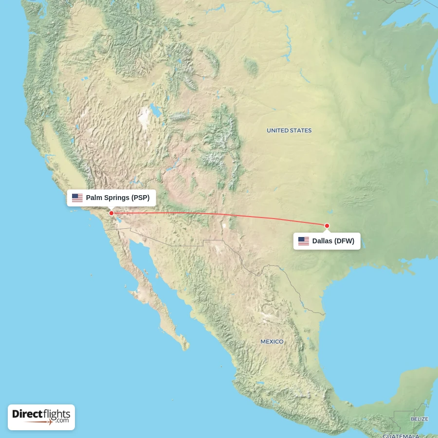 PSP - DFW route map