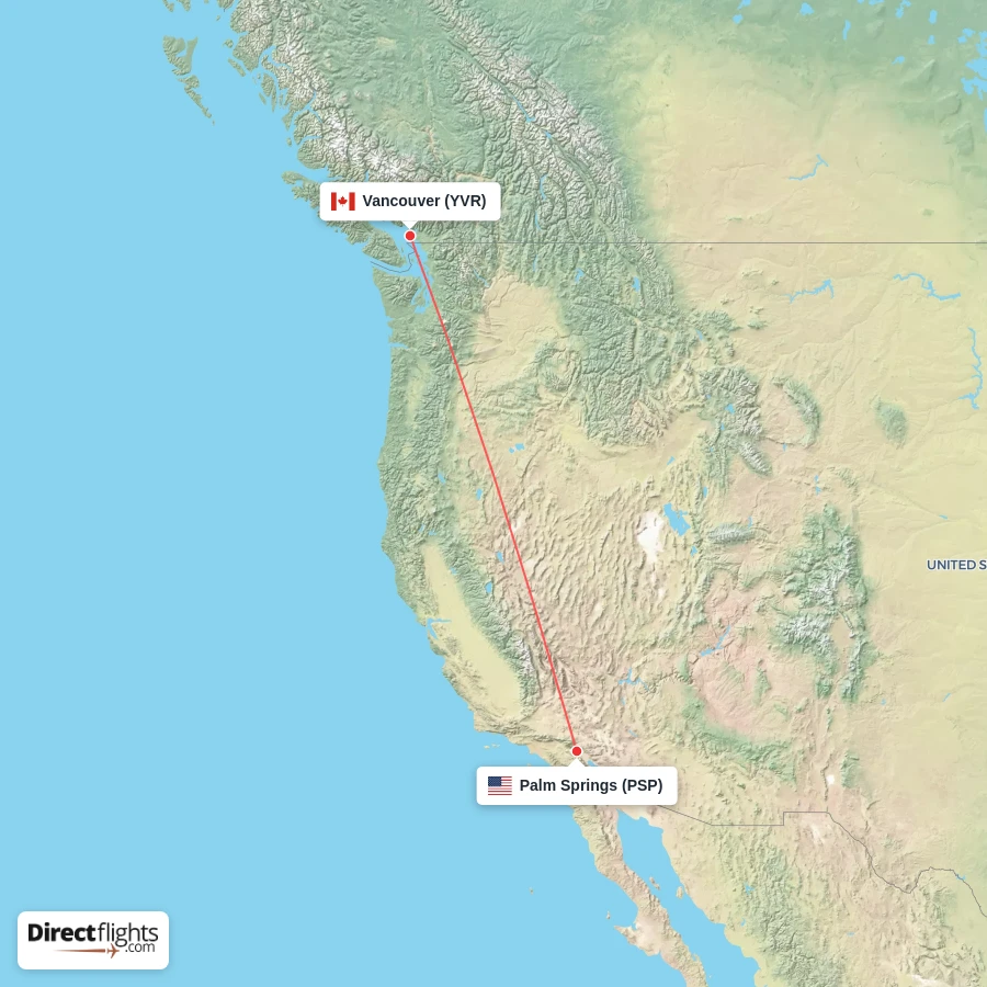PSP - YVR route map