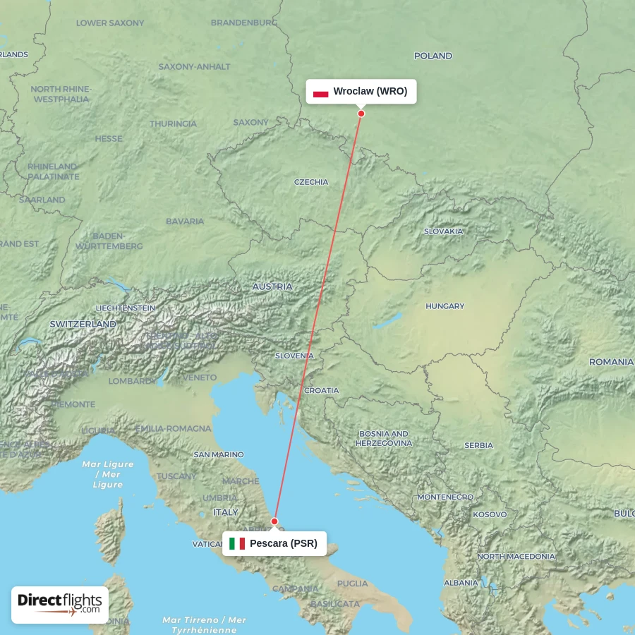 PSR - WRO route map