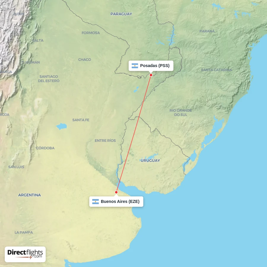 PSS - EZE route map