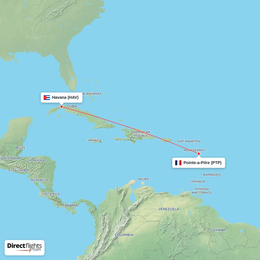 PTP - HAV route map