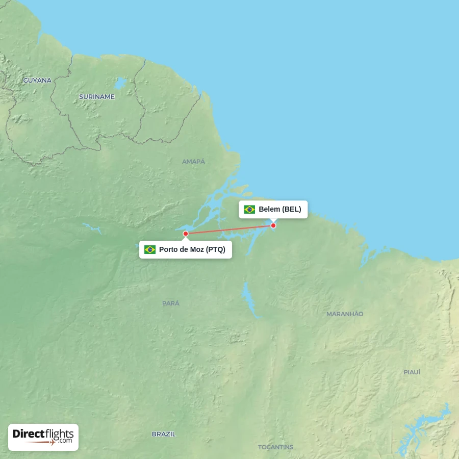 PTQ - BEL route map