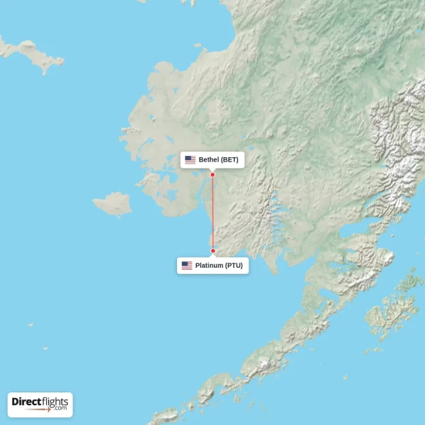 Platinum - Bethel direct flight map