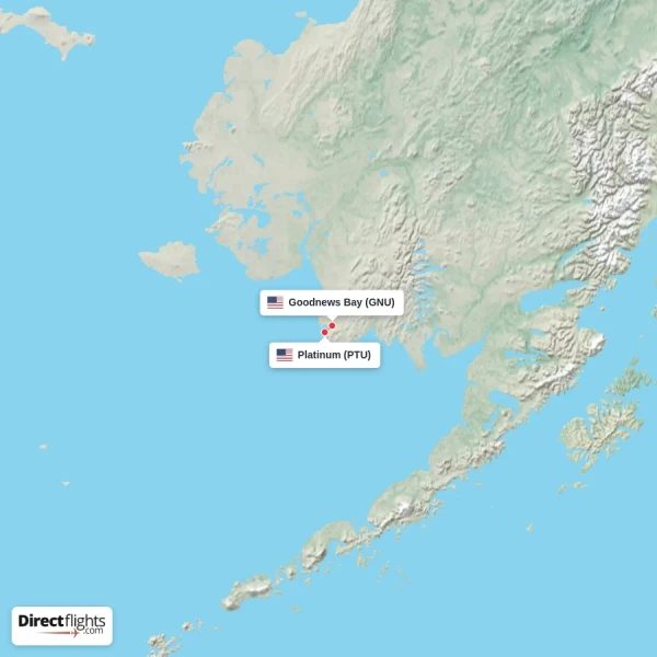 Platinum - Goodnews Bay direct flight map