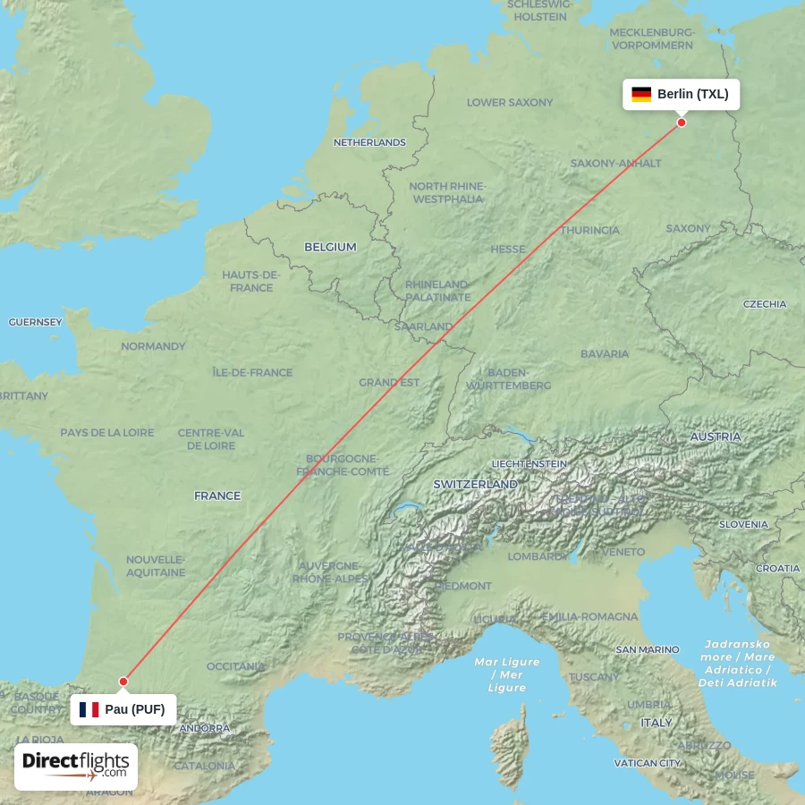 PUF - TXL route map