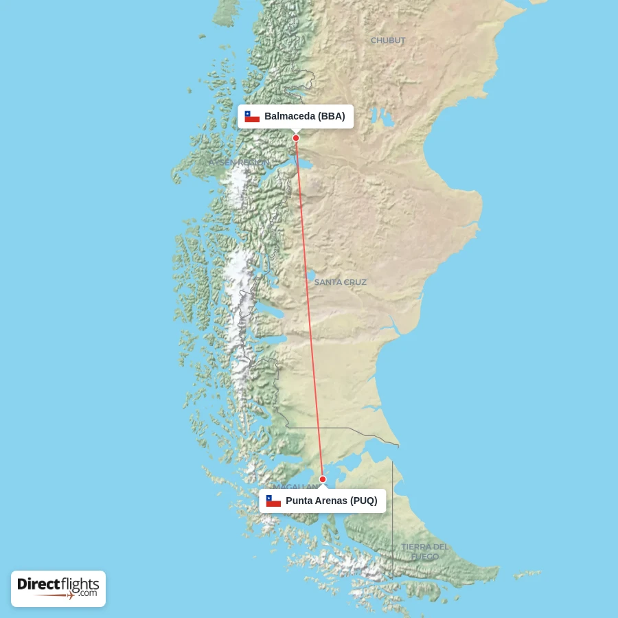 PUQ - BBA route map