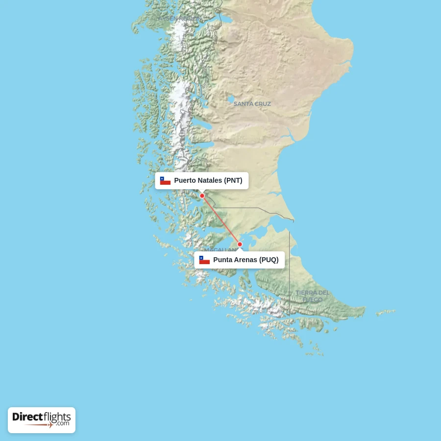 PUQ - PNT route map