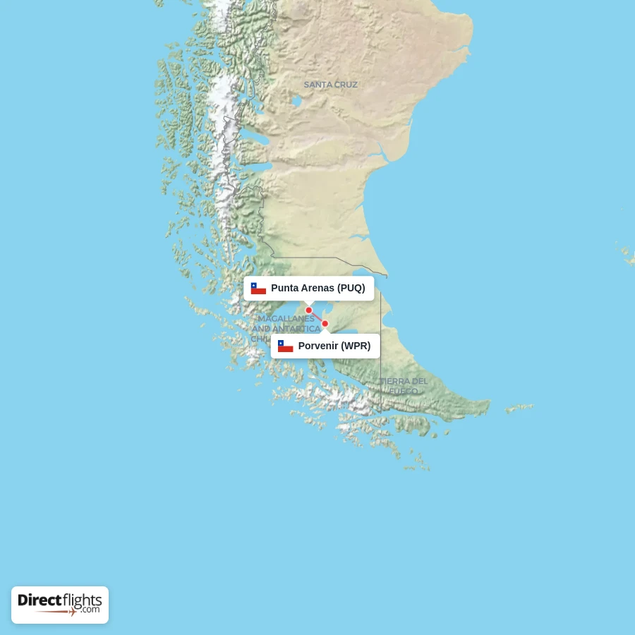 PUQ - WPR route map