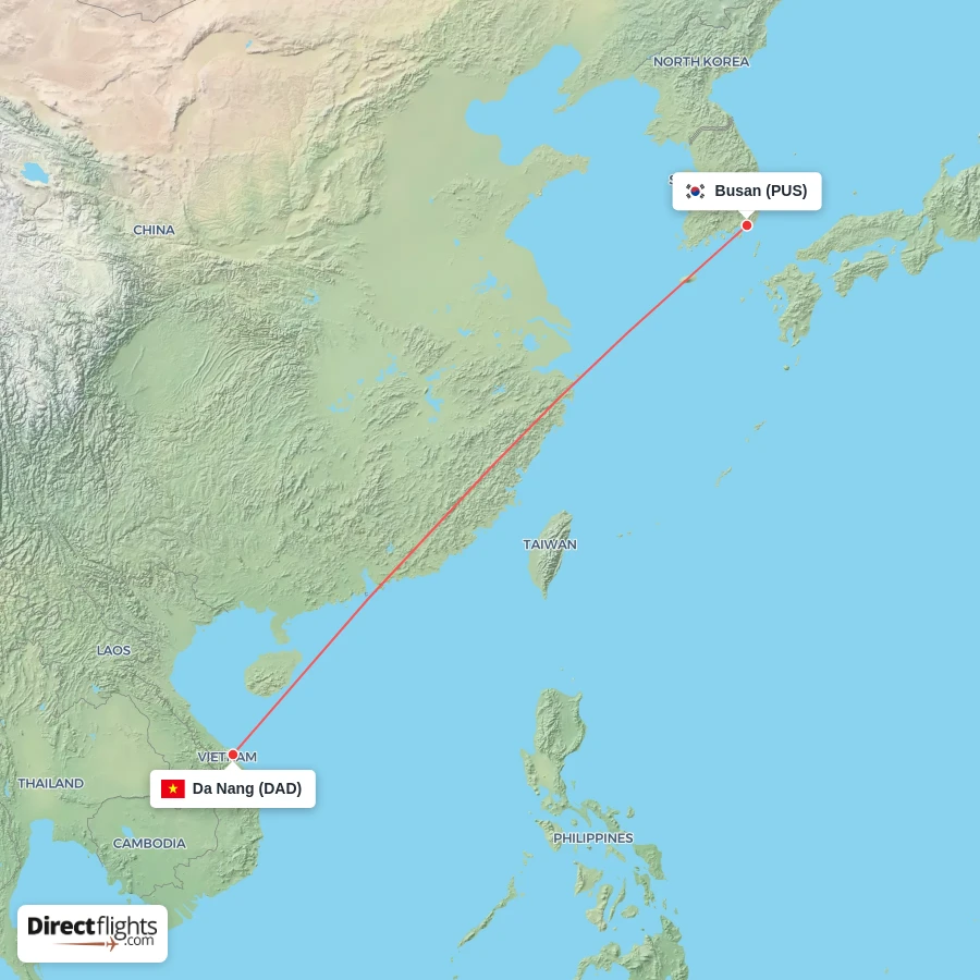 PUS - DAD route map