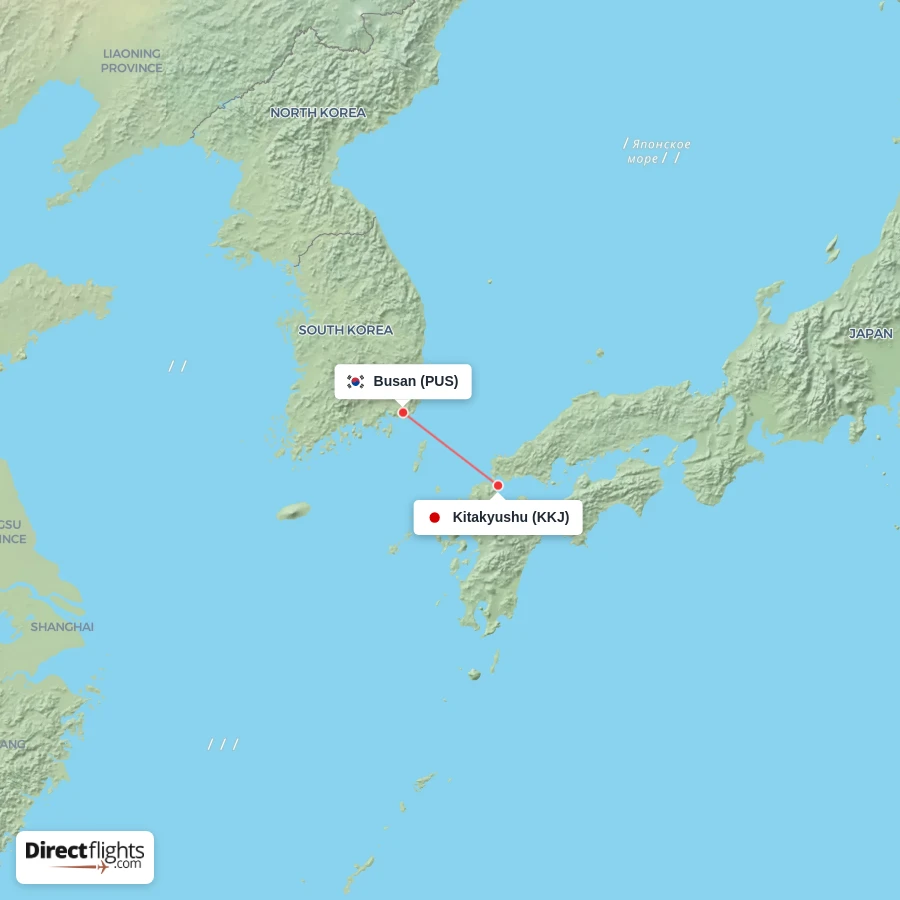 PUS - KKJ route map
