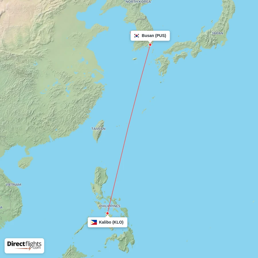 PUS - KLO route map