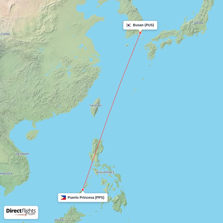 PUS - PPS route map