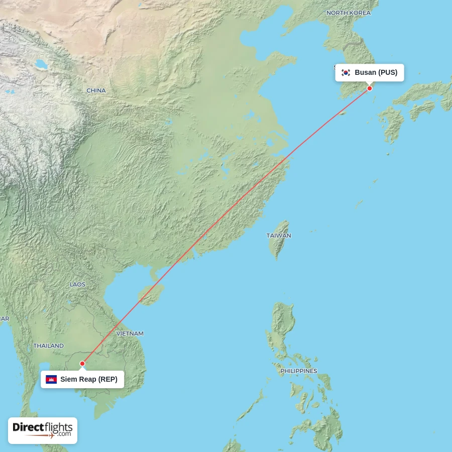 PUS - REP route map