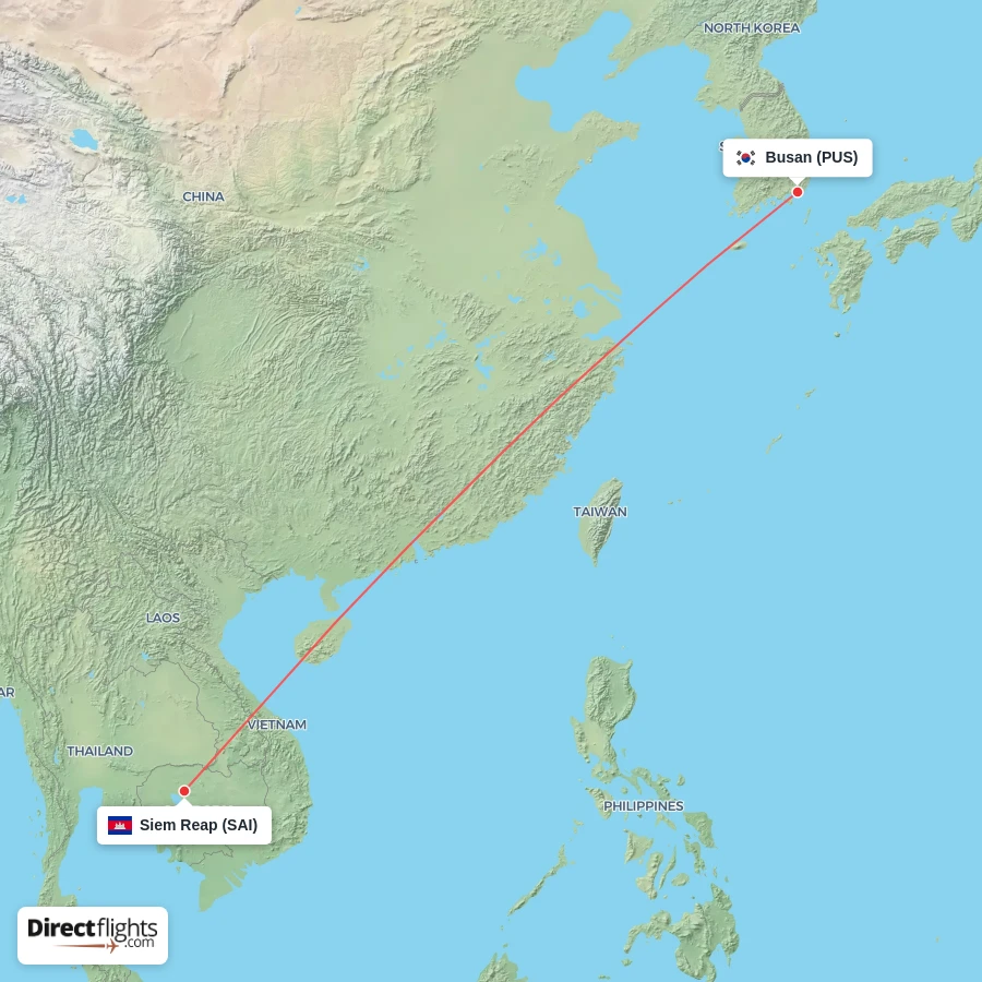 PUS - SAI route map