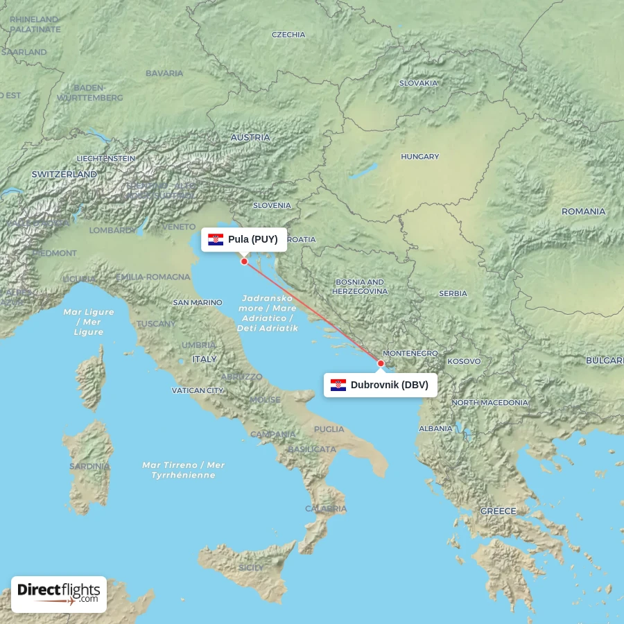 PUY - DBV route map