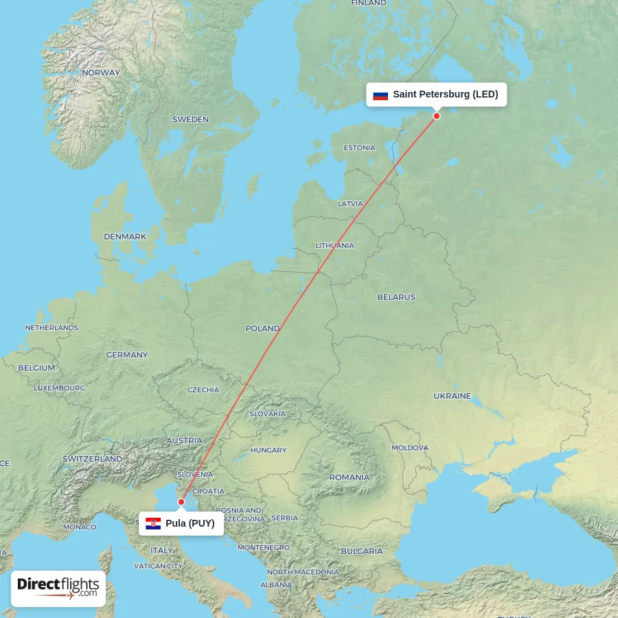 PUY - LED route map