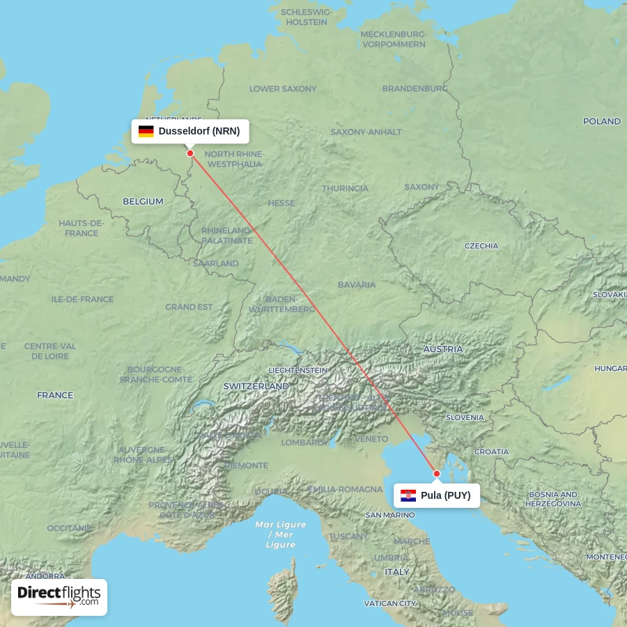 PUY - NRN route map