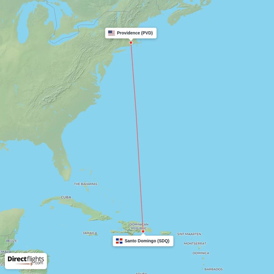 PVD - SDQ route map