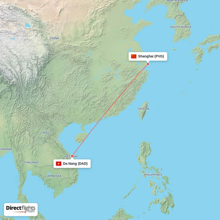 PVG - DAD route map