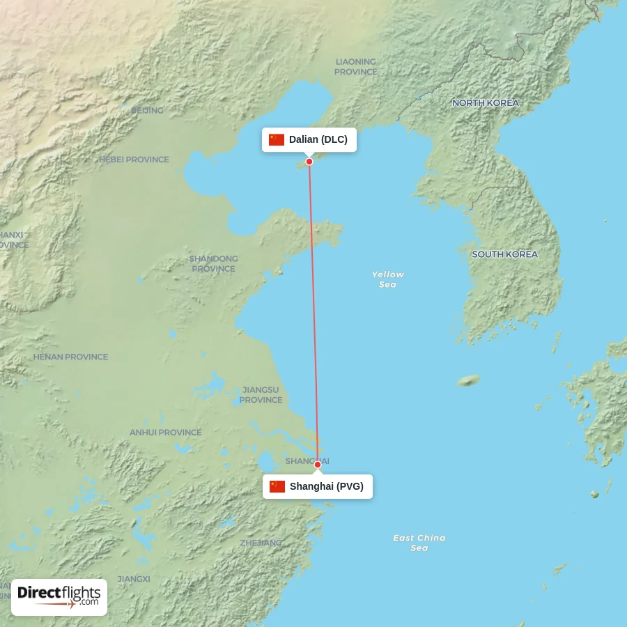 PVG - DLC route map