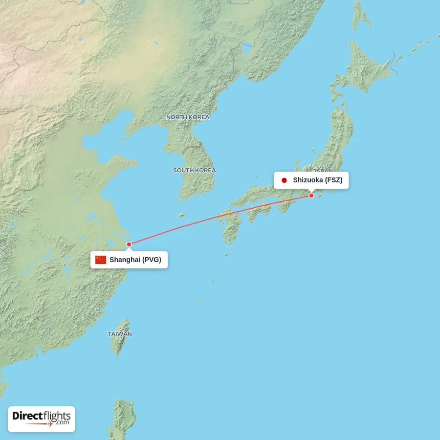 PVG - FSZ route map