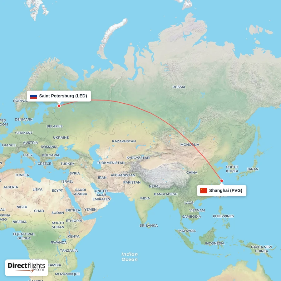 PVG - LED route map
