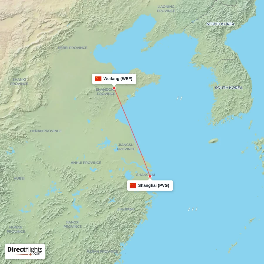 PVG - WEF route map