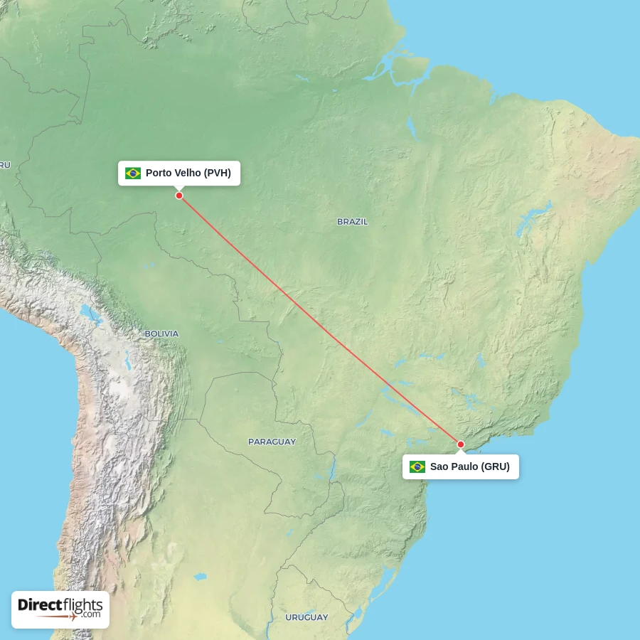 PVH - GRU route map