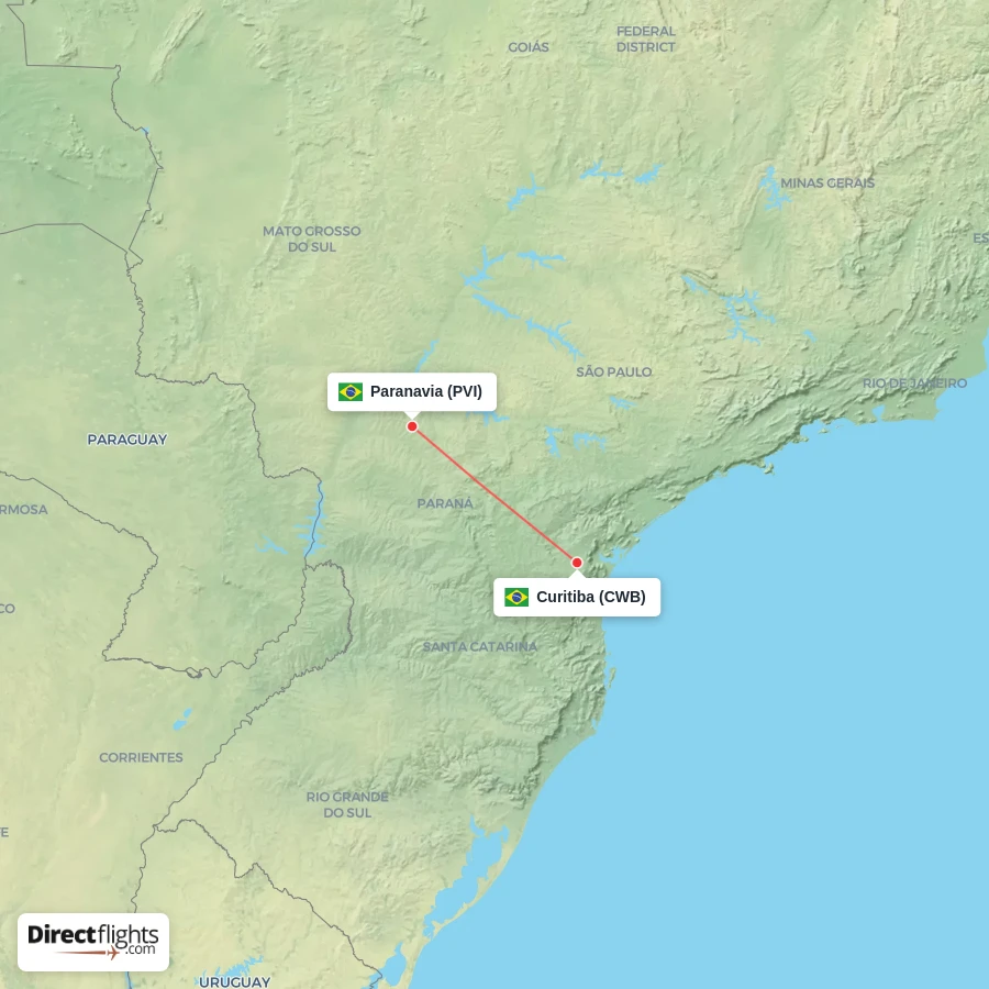PVI - CWB route map
